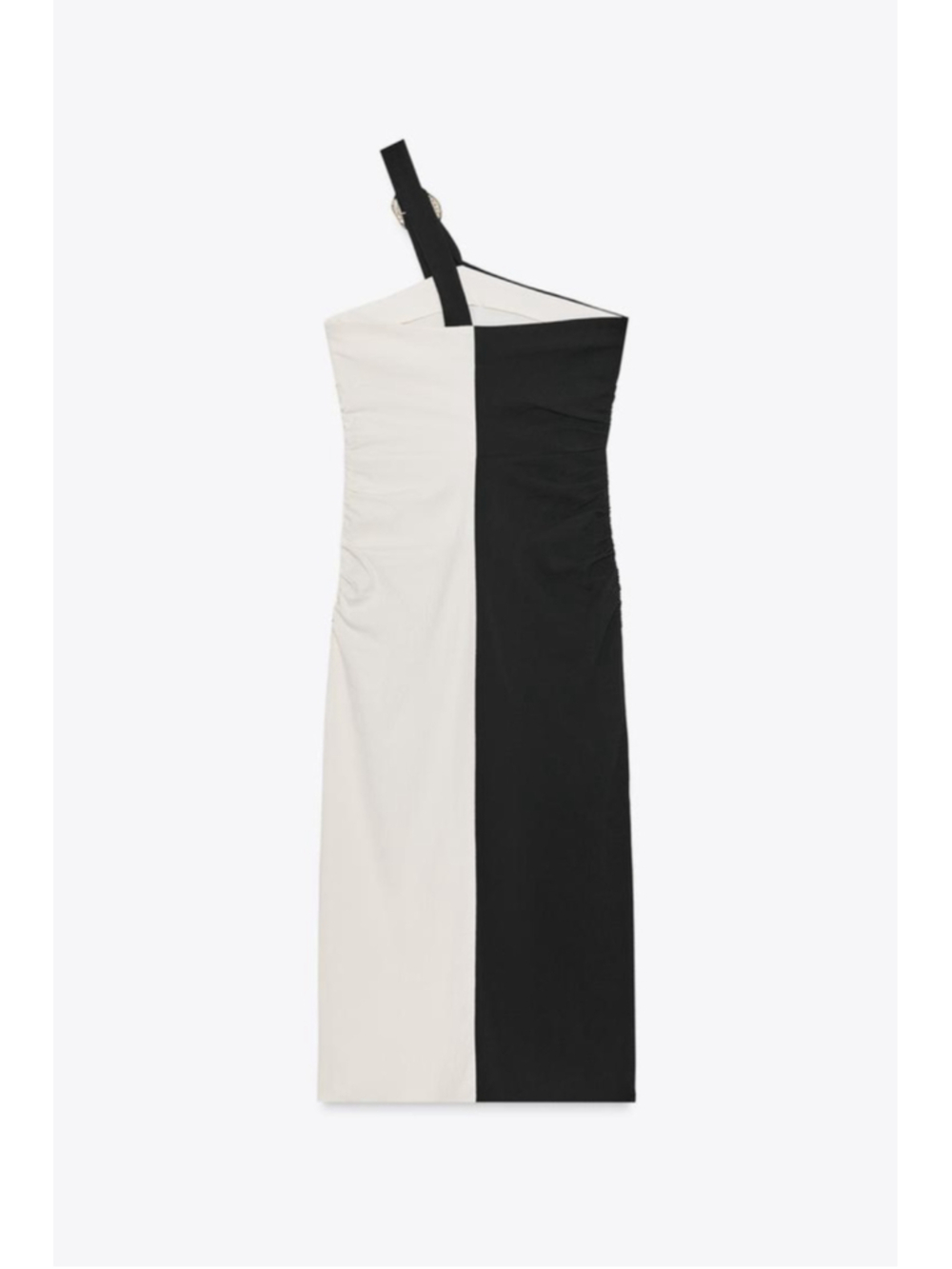 Zara Knotted Combination Midi Dress Size S - Picture 11 of 13